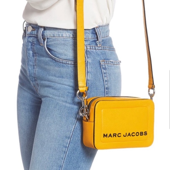 Marc Jacobs Handbags - Marc Jacobs The Box Yellow Leather Crossbody Bag